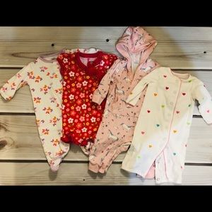Baby girl sleepers bundle